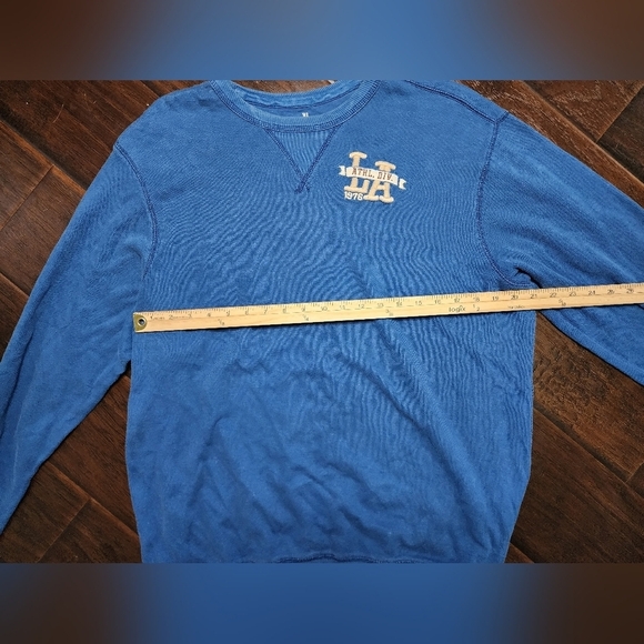 LA Mens Athletic Blue Pullover Sweater XL - Picture 6 of 10